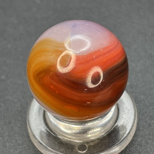 Akro Corkscrew/Patch Marble Rare Mossy Glass Marble Vintage Marbles 0.629” - Picture 2 of 12