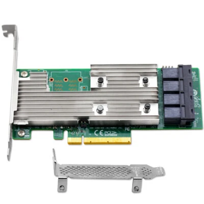 LSI Broadcom Originale 9305-16i Modalità IT 4x SFF-8643 12G SAS HBA PCIe Controller