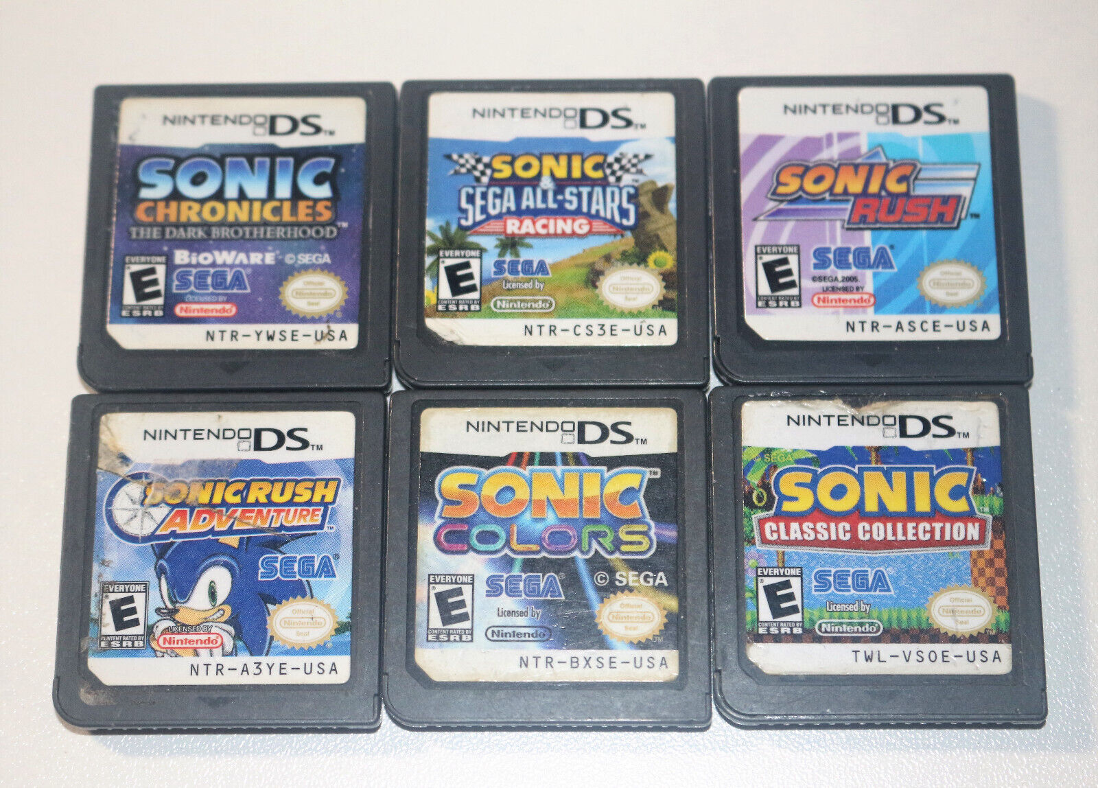 Lot of 4 Sonic Colors Chronicle Rush Adventure Rush Nintendo DS