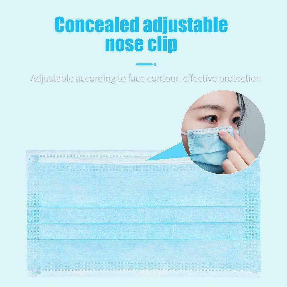 50PCS 3Ply Face Mask NonMedical Surgical Masks Disposable Kid Child Adult BLACK eBay