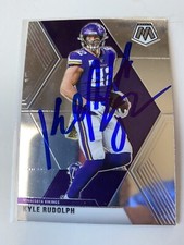 Kyle Rudolph Signed 2020 Chrome Mosiac Panini Football Card Vikings Giants NFL