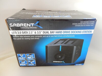 Sabrent USB to SATA Dual Bay External Hard Drive Docking