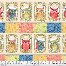 Free Spirit Cori Dantini Well Owl Be Owl Patchwork Cotton Fabric By The Panel