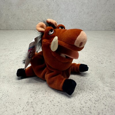 The Disney Store PUMBAA MiNi 8'' Bean BAG PLUSH~Pig~The Lion King With Tag