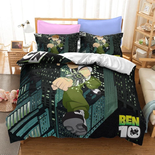 Ben 10 3D Duvet Cover Bettbezug Bettwäsche Set Kissenbezug Qulit Single Double - Bild 12 von 13
