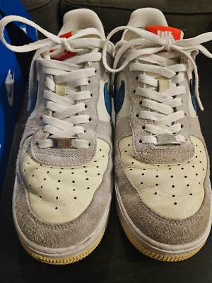 NEW! M9 | W 10.5 Nike Air Force 1 x Undefeated \'5 On It\' Nike Air Force 1 Low SP Undefeated 5 On It Blue Yellow Croc  main image 3