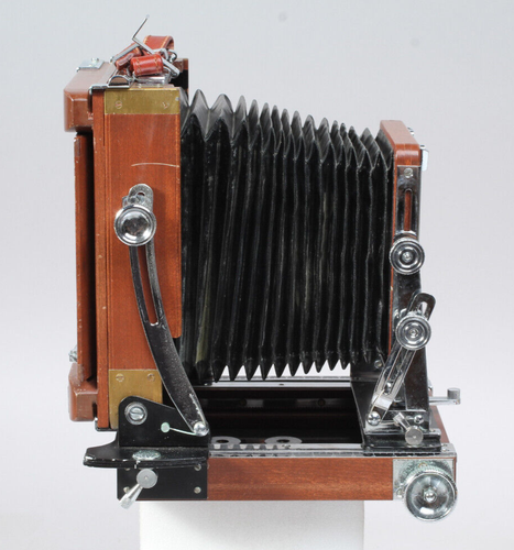 TACHIHARA HOPE 4X5 WOOD FIELD CAMERA W 96X99 COPAL #1 LENS BOARD - Picture 5 of 9