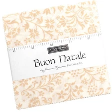 Buon Natale Moda Charm Pack 42 100% Cotton 5" Precut Fabric Squares