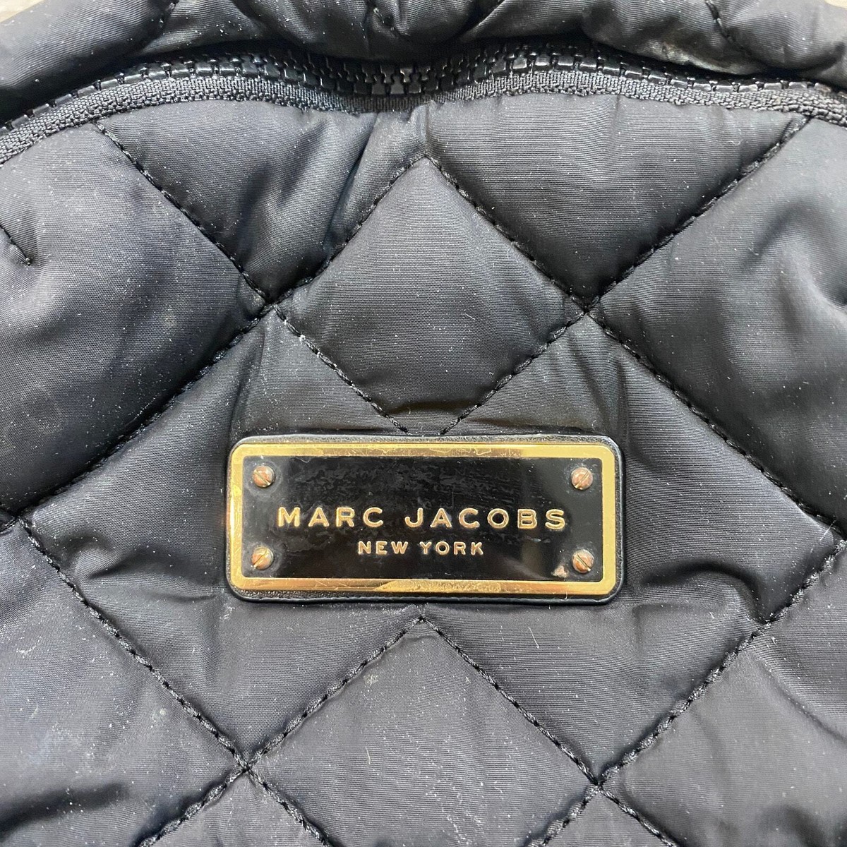 Marc Jacobs Quilted Backpack Daypack Purse Preppy Marc Jacobs Preppy Quilted Nylon Backpack in Black M0011321  main image 2