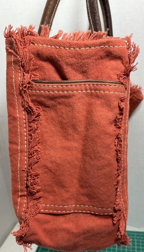 Myra Upcycled Canvas & Leather "LE CAFE DE LA PLACE PROVENCE" Tote Handbag - Picture 9 of 14