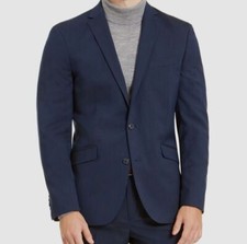  275 Kenneth Cole Unlisted 38S Men's Slim Fit Blue Suit Jacket Sport Coat Blazer