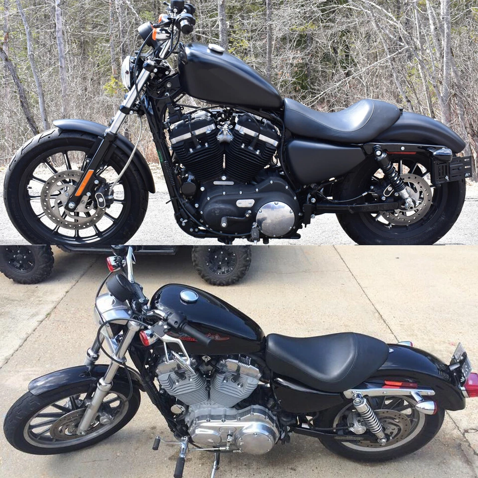 Driver & Rider Solo Seat For Harley Sportster Custom XL 1200 883 48 72 2004-2015 - Image 4 of 4