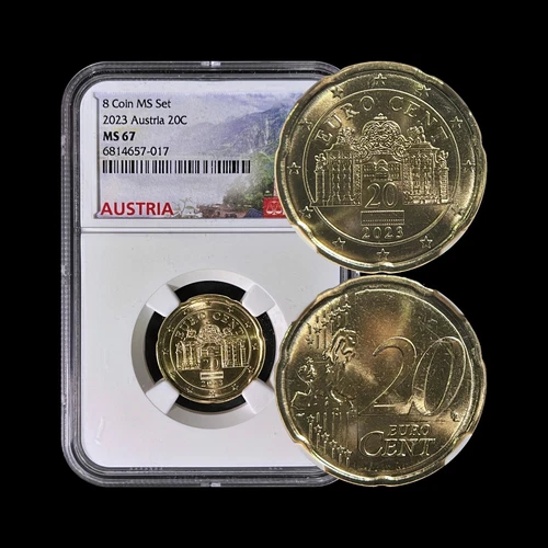 AUSTRIA. 2023, 20 Euro Cent - NGC MS68 - Belvedere Palace 010
