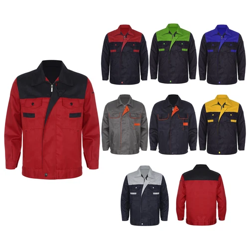 Women Men Long Sleeve Work Coat Pocket Shirts Workshop Mechanic Uniform Workwear - Bild 4 von 104