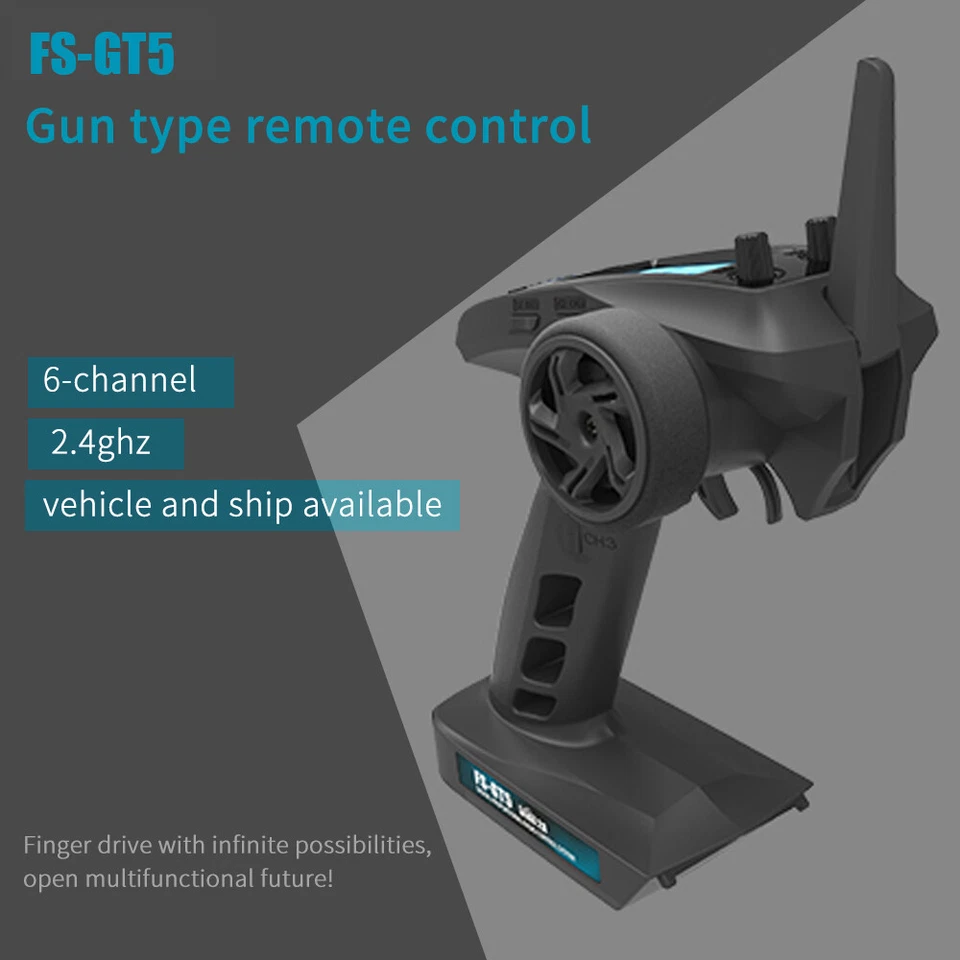 FlySky FS-GT5 2.4G 6CH Remote Control Transmitter with FS-BS6 Receiver RC A5T2 - Image 3 of 4