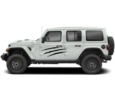 Sticker for Jeep wrangler scratch distorted door cover badge graphics Stripe