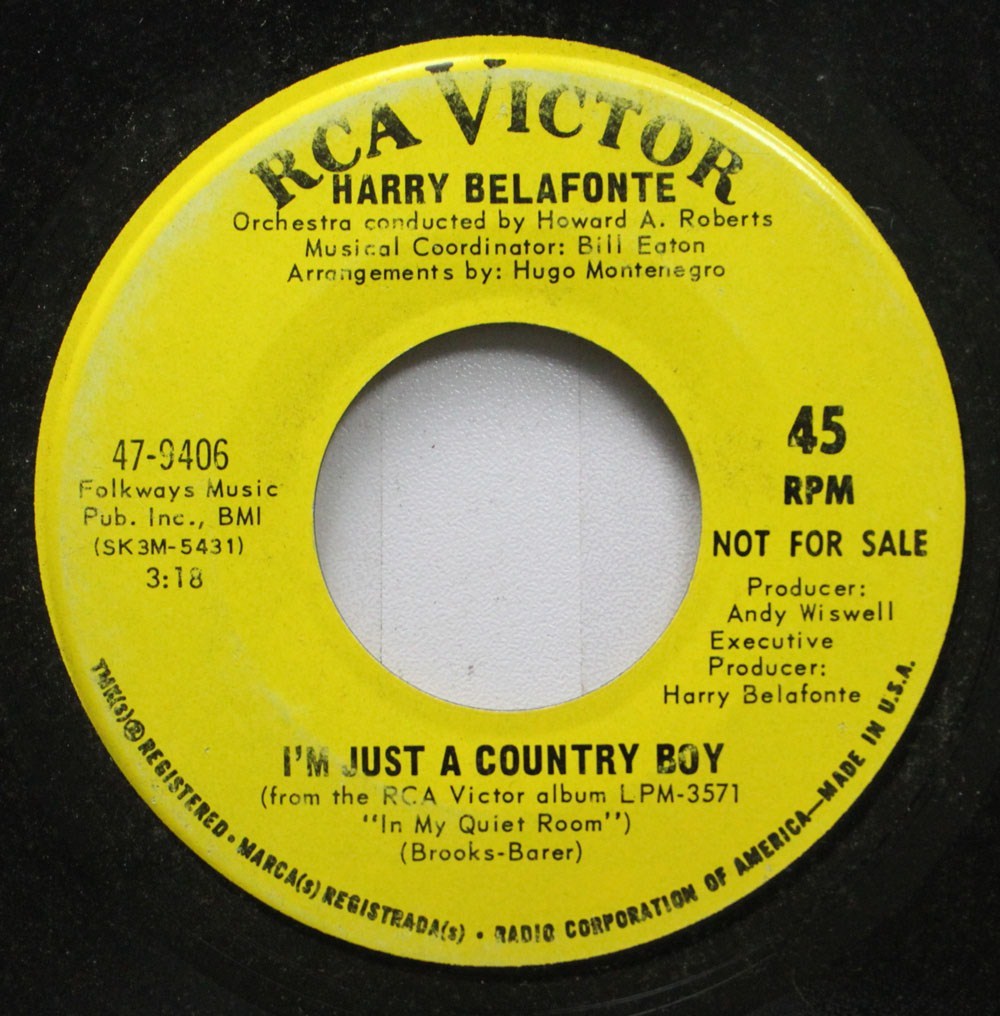 50'S & 60'S Promo 45 Harry Belafonte - Annie-Love / I'M Just A Country Boy  On Rc | eBay