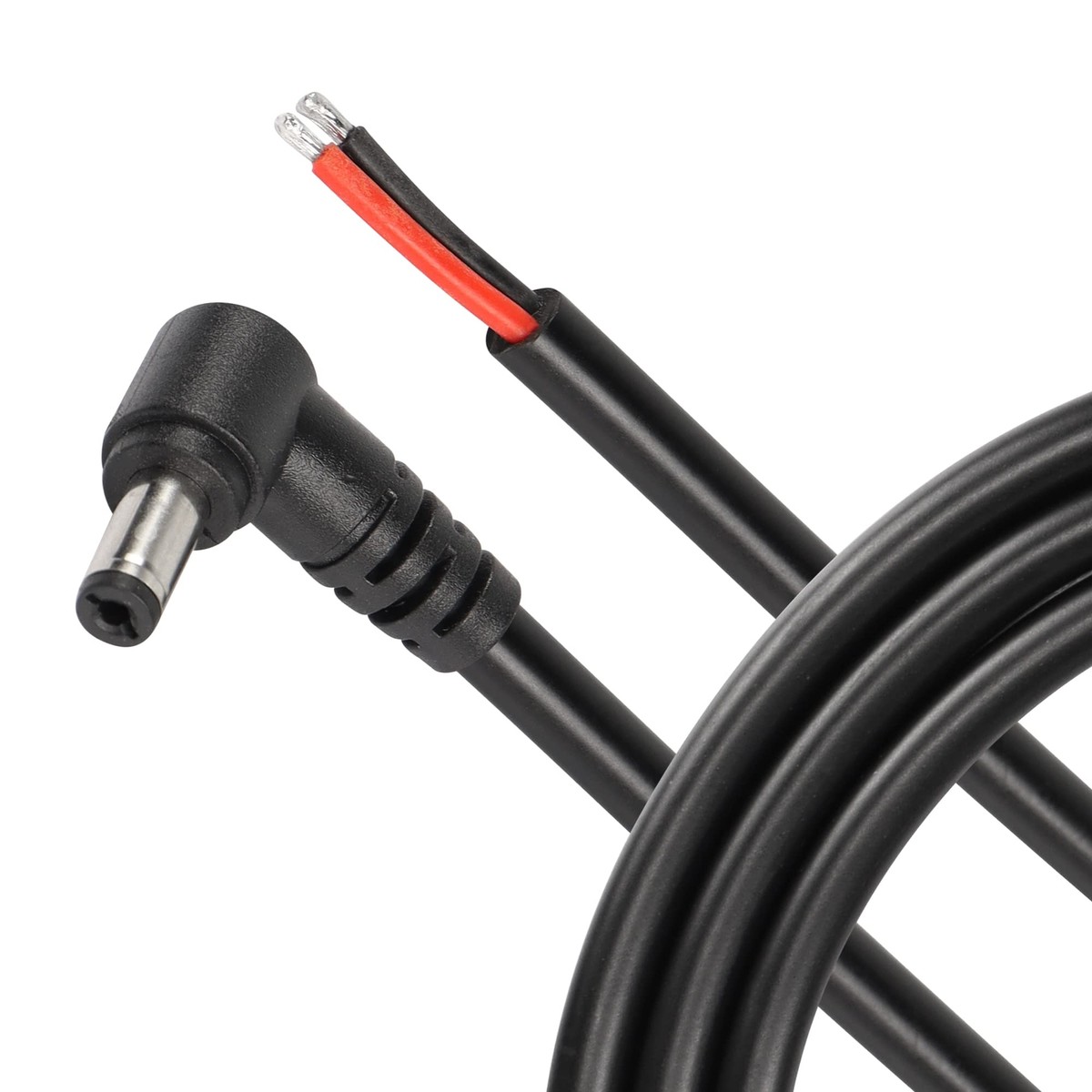 SinLoon 2 Pack DC5521 Power Pigtails Cable 12V 90 Degree DC