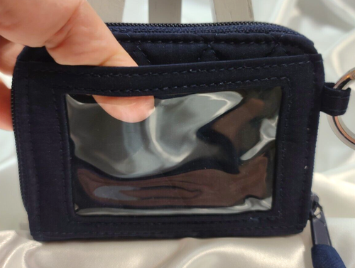 Vera Bradley RFID PETITE ZIP-AROUND WALLET, Solid CLASSIC NAVY, Quilted NWT - Picture 2 of 9