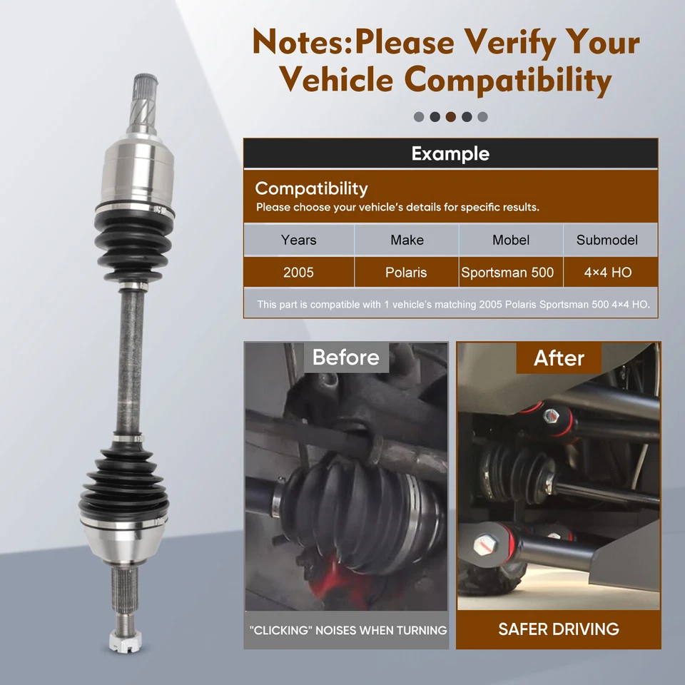 Eje delantero izquierdo CV para Nissan Murano 3,5 L V6 2009 2010 2011 2012 2013 2014 Foto 4 de 4