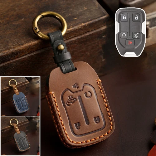 Funda protectora de cuero para llavero de coche de 5 botones para Chevy Silverado ACADIA NUEVO - Imagen 2 de 13