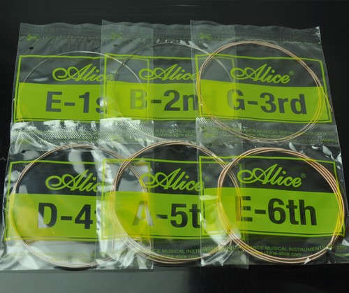 10 Sets Alice A208-SL Acoustic Guitar Steel Strings Copper Alloy Winding 011-052 - Picture 4 of 7