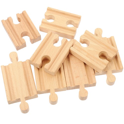 8pcs Wooden Train Tracks for Creative Train Construction and Play