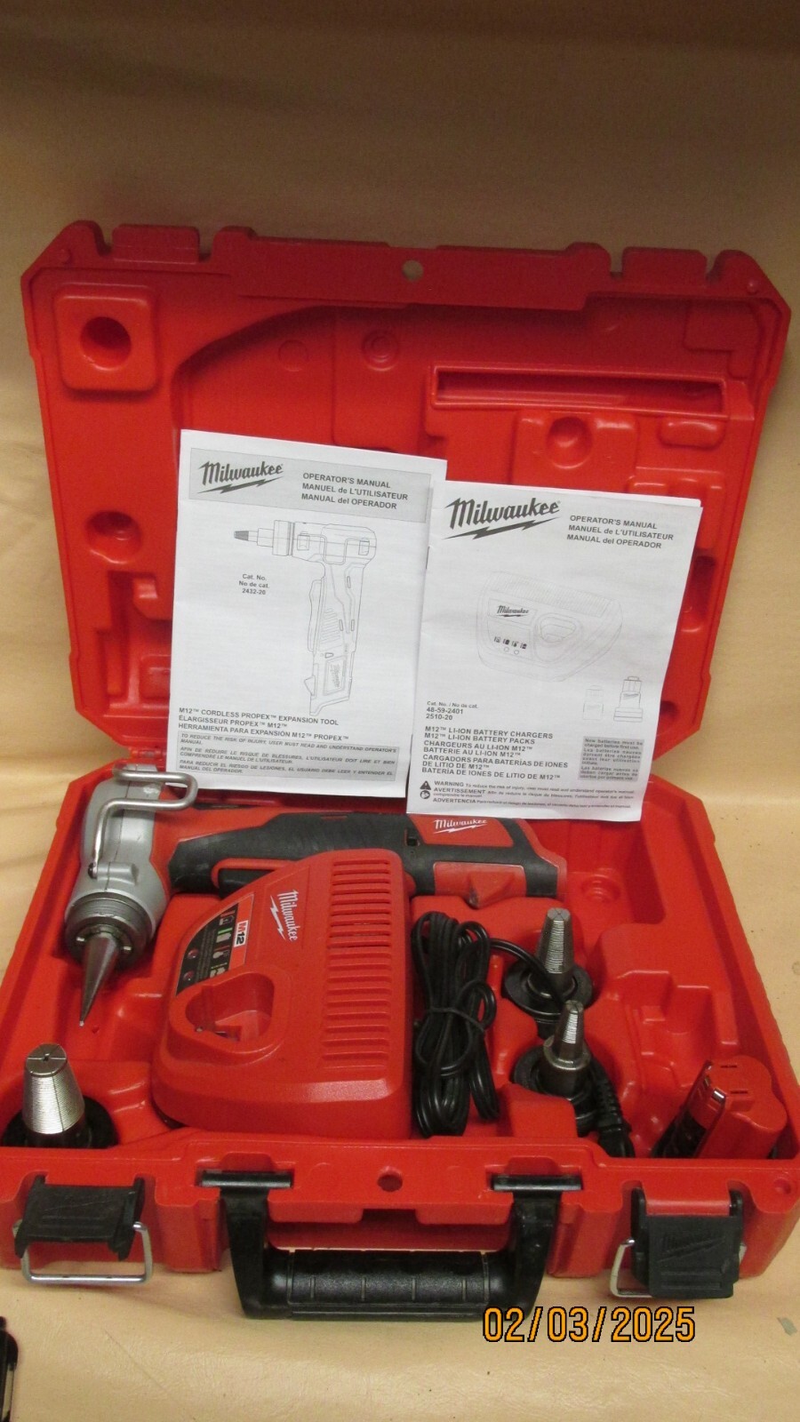 Milwaukee 2432-22 m12 12v lithiumion propex expansion tool kit
