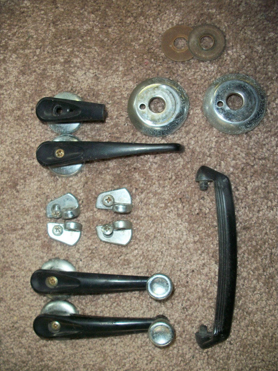 1967 MGB Interior Door Panels Caps Window Crank Handle Door Pulls