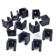 12 X Cue Wall Mounted Rack,Plastic Billiard Cue/Fishing Rod Stick Holder Clips
