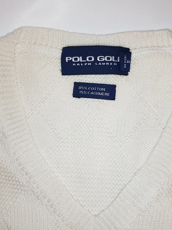 Chaleco Polo Golf Ralph Lauren Alta Calidad Algodón Cachemira Raro Nuevo Sin Etiquetas Talla Grande Foto 4 de 4