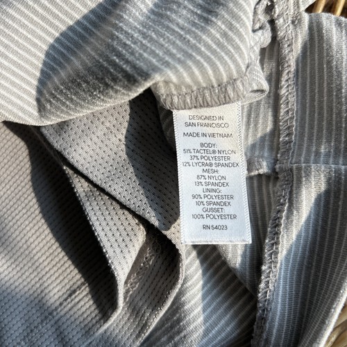 ATHLETA light gray striped stretchy SPORT skirt skort M sporty Tennis Pickleball - Picture 7 of 10