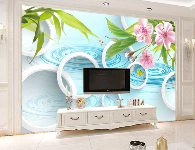 3D Pink Peach Blossom 11230NA Wallpaper Wall Mural Removable Self-adhesive Fay