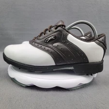 Size 9 - Mens Acuity Pro Series Spiked Golf Shoes Brown/White Classic WHG00010
