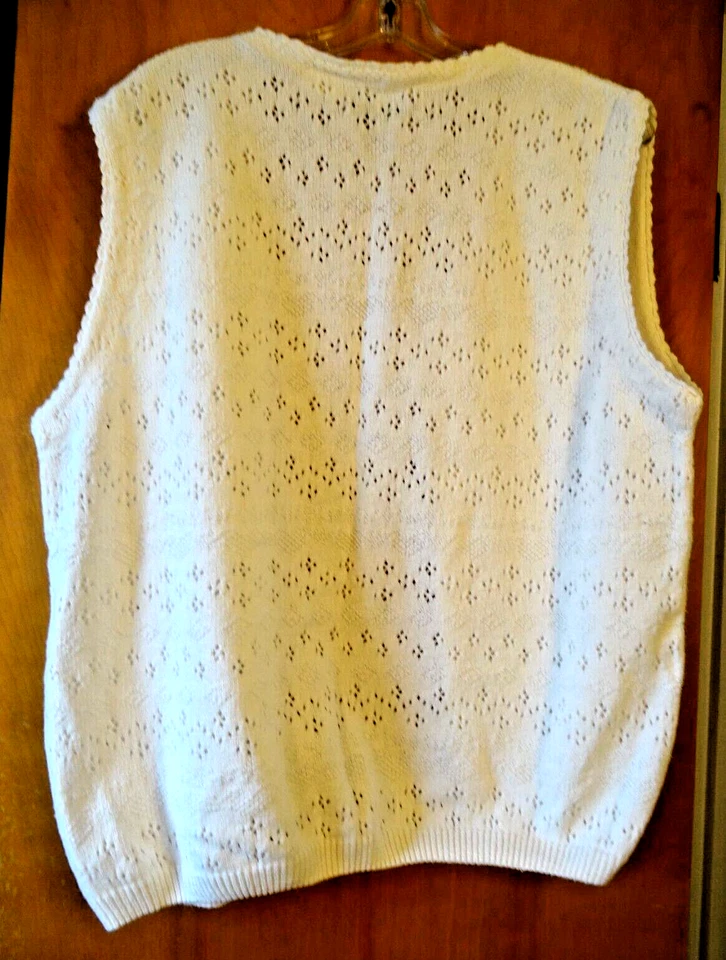 (BEO 5) Northern Reflections Parkhurst Ivory Button Up Sweater Vest, Size XL - Image 4 of 4