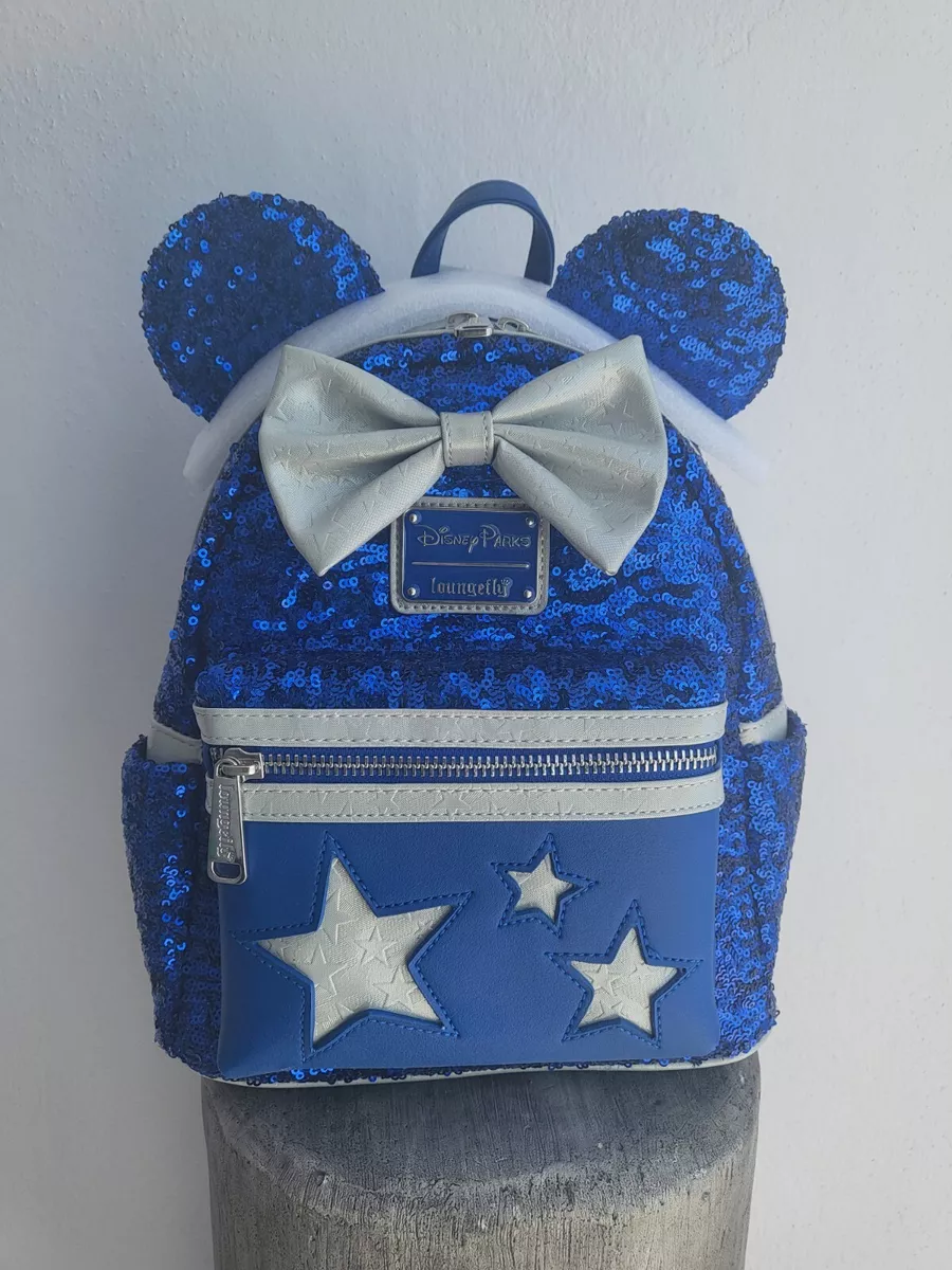 BRAND NEW Disney Loungefly Wishes Come True Blue Make a Wish Day Mini Backpack