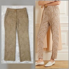 VTG Versace Gold Paisley Tapestry Baroque Pants Sz IT 41 / S EUC
