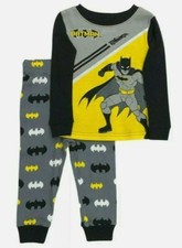 DC Comics - Batman Toddler Boys 2 PC PJ Set - Black  Gray - Size 2T FREE SHIP 
