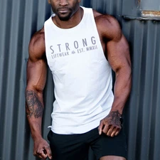 Men fit 100%mesh fabric stringer tank top from china wholesale