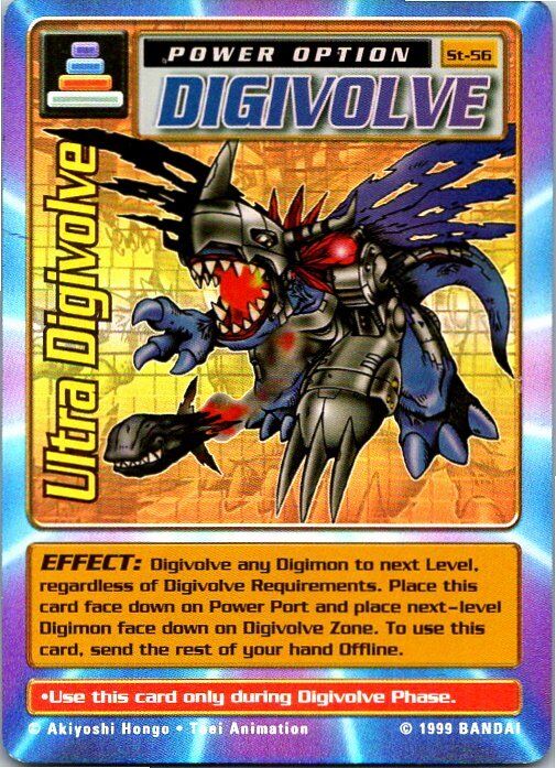 1999 Digimon First Edition CCG Foil Card ST-56 Ultra 1999 Digimon First Edition CCG Foil Card ST-56 Ultra
