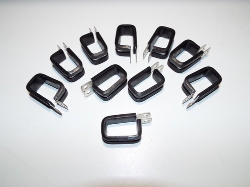 CANTIDAD 10 1-3/16 RECTANGULAR x 5/8 ID ACOLCHADO NEGRO ABRAZADERA DE CABLE ALUMINIO MIL SPEC - Imagen 7 de 7