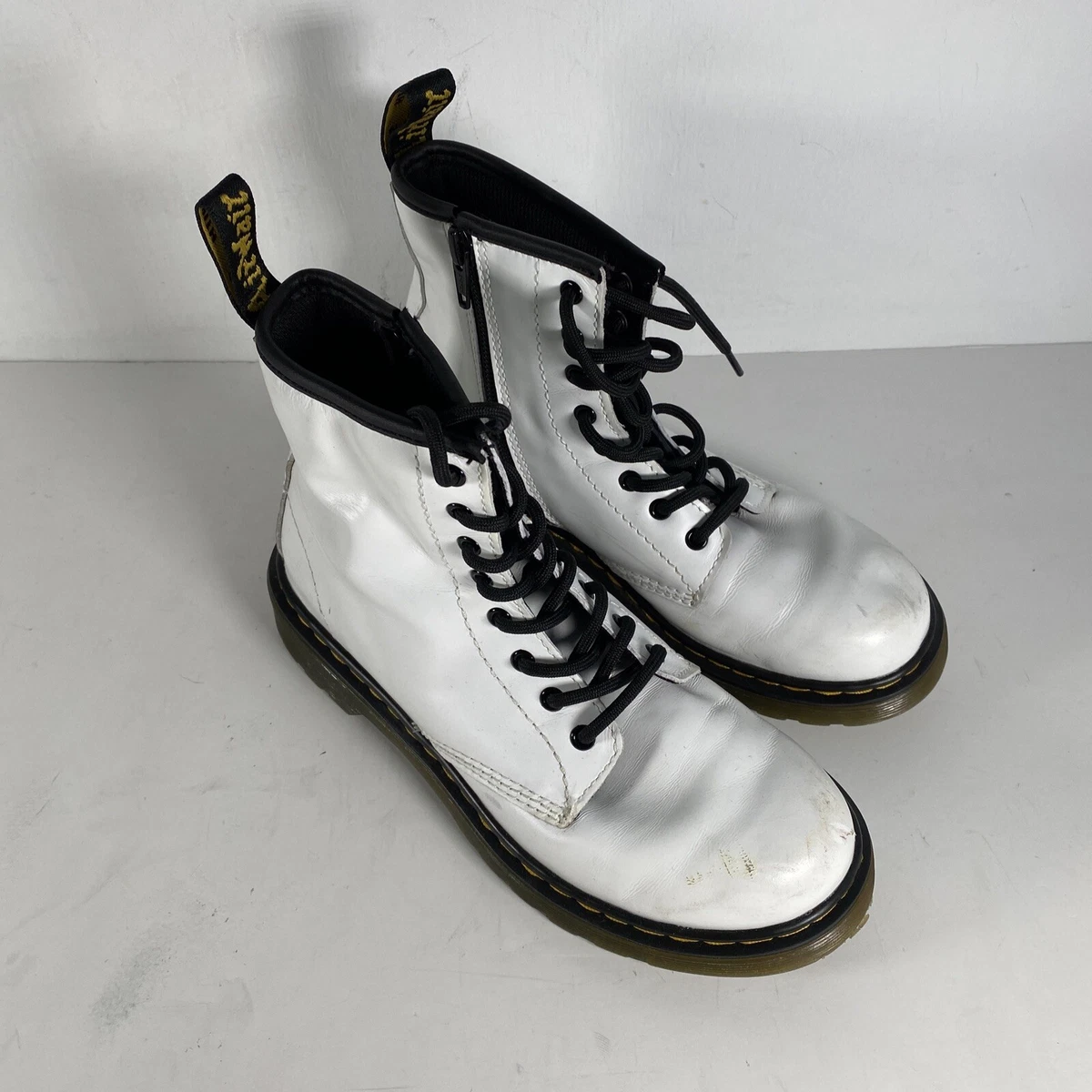 White patent cheap doc martens