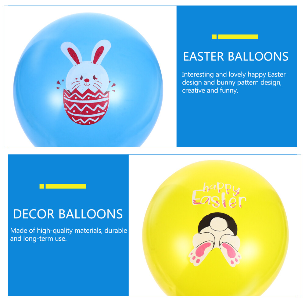 24 Pcs Easter Layout Props Party Decor Supplies Holiday Bunny Balloon