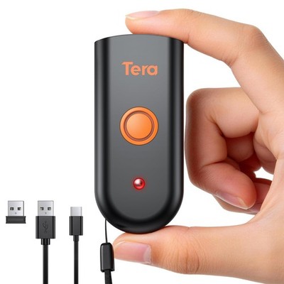 Tera Mini 1D 2D QR Wireless Barcode Scanner Bluetooth USB 2.4G