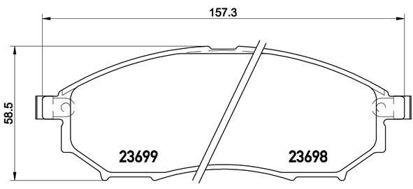 Brembo Bremsbelagsatz, Scheibenbremse P 65 017 FüR Porsche VW-image