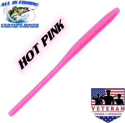 100ct 3'' Hot Pink floating finesse trout worm Fishing