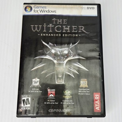 The Witcher: Enhanced Edition (PC, 2008) COMPLETE CIB W/ 5 Discs & MAP!