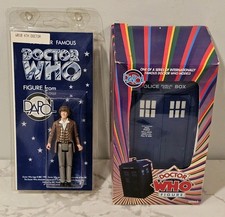 Dr Who Dapol Tardis 7 Inch Rainbow Box & The 4th Doctor Figure Lot Of 2 New