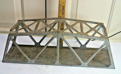 Metal Railroad Trestle Bridge with Some Rust 18'' Long x 6'' High x 5'' Deep