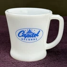 RARE! Vtg 1960s Capitol Records Hollywood Music Promo Fire-King Advertising Mug